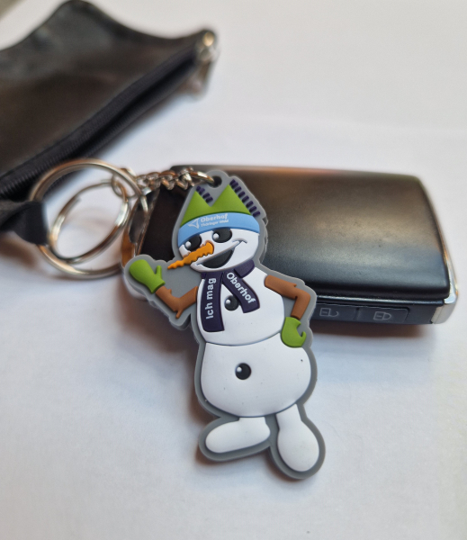Schneemann "Flocke" Schlüsselanhänger 2D